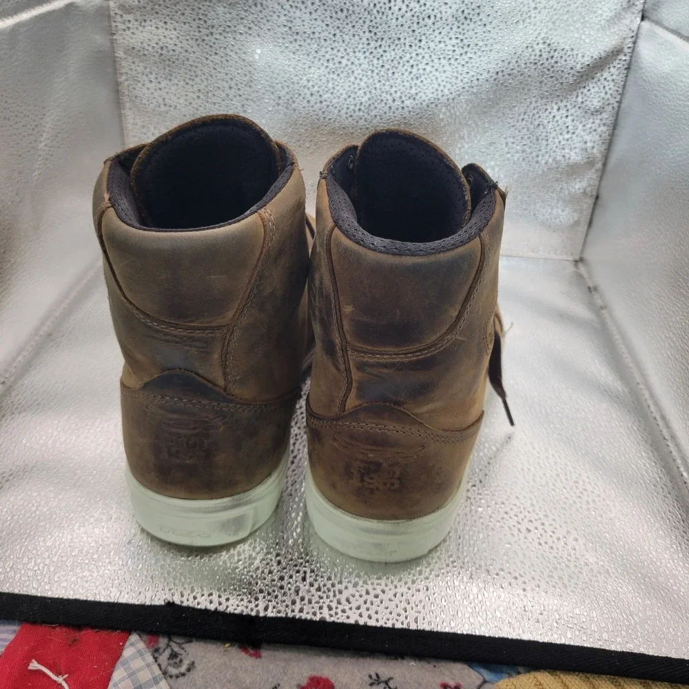 TCX Street Ace Waterproof Brown Leather Motorcycle Riding Boots Mens Size 42 8.5